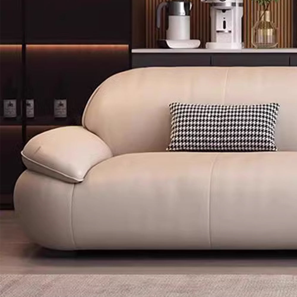 LUXORA S1305 Solid 220/250cm Microfiber Sofa Fabric Wood Length Leather Frame