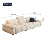 LUXORA S1306 Solid Sofa 230/260cm Length Fabric Wood Leather Microfiber Frame