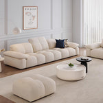 LUXORA S1306 Solid Sofa 230/260cm Length Fabric Wood Leather Microfiber Frame