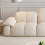 LUXORA S1306 Solid Sofa 230/260cm Length Fabric Wood Leather Microfiber Frame