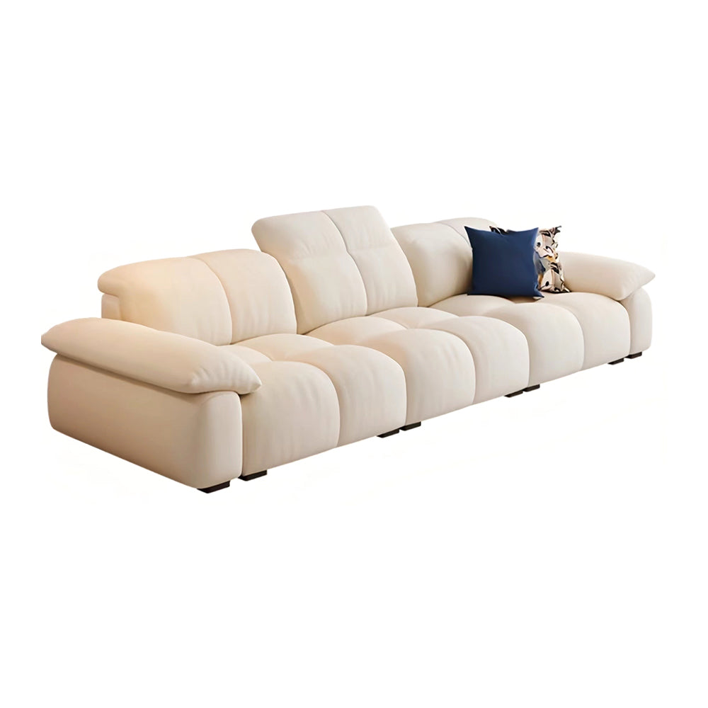 LUXORA S1306 Solid Sofa 230/260cm Length Fabric Wood Leather Microfiber Frame