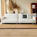 LUXORA S1311 Leather Length 180/200cm Fabric Sofa Microfiber Wood Solid Frame