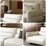 LUXORA S1311 Leather Length 180/200cm Fabric Sofa Microfiber Wood Solid Frame