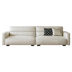 LUXORA S1311 Leather Length 180/200cm Fabric Sofa Microfiber Wood Solid Frame