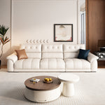 LUXORA S1314 250cm Fabric Microfiber Wood Sofa Leather Length Solid Frame