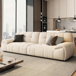 LUXORA S1316 210/250cm Leather Length Fabric Wood Sofa Solid Microfiber Frame