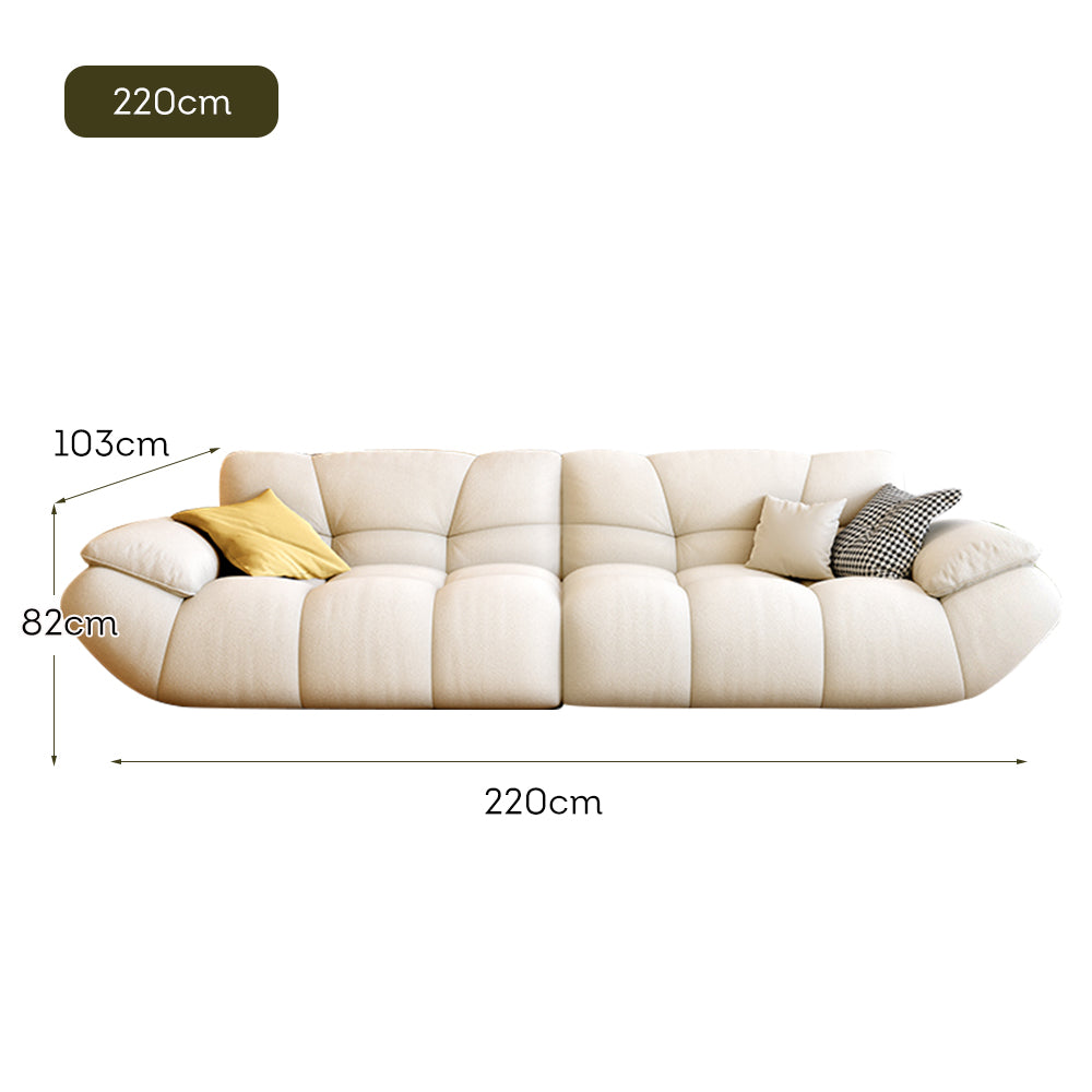LUXORA S1317 Tech Fabric Sofa Length Wood 220/250cm Solid Frame