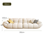 LUXORA S1317 Tech Fabric Sofa Length Wood 220/250cm Solid Frame