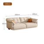 LUXORA S1322 Leather Wood Fabric Solid Sofa Length Microfiber 220cm Frame