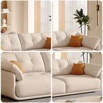 LUXORA S1322 Leather Wood Fabric Solid Sofa Length Microfiber 220cm Frame