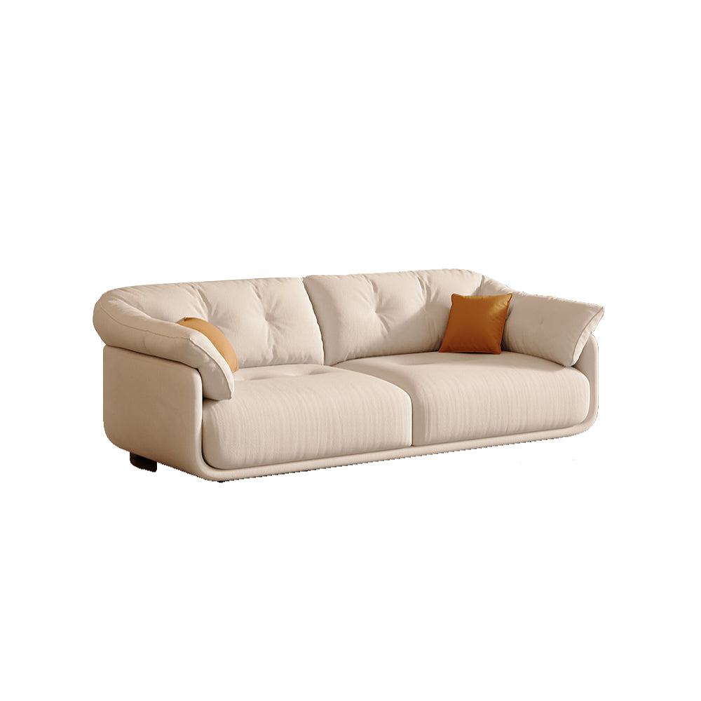 LUXORA S1322 Leather Wood Fabric Solid Sofa Length Microfiber 220cm Frame