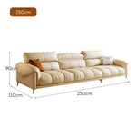 LUXORA S1331 Microfiber Leather Wood Length Fabric Sofa Solid 250/280cm Frame