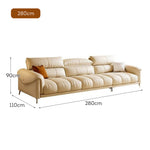 LUXORA S1331 Microfiber Leather Wood Length Fabric Sofa Solid 250/280cm Frame
