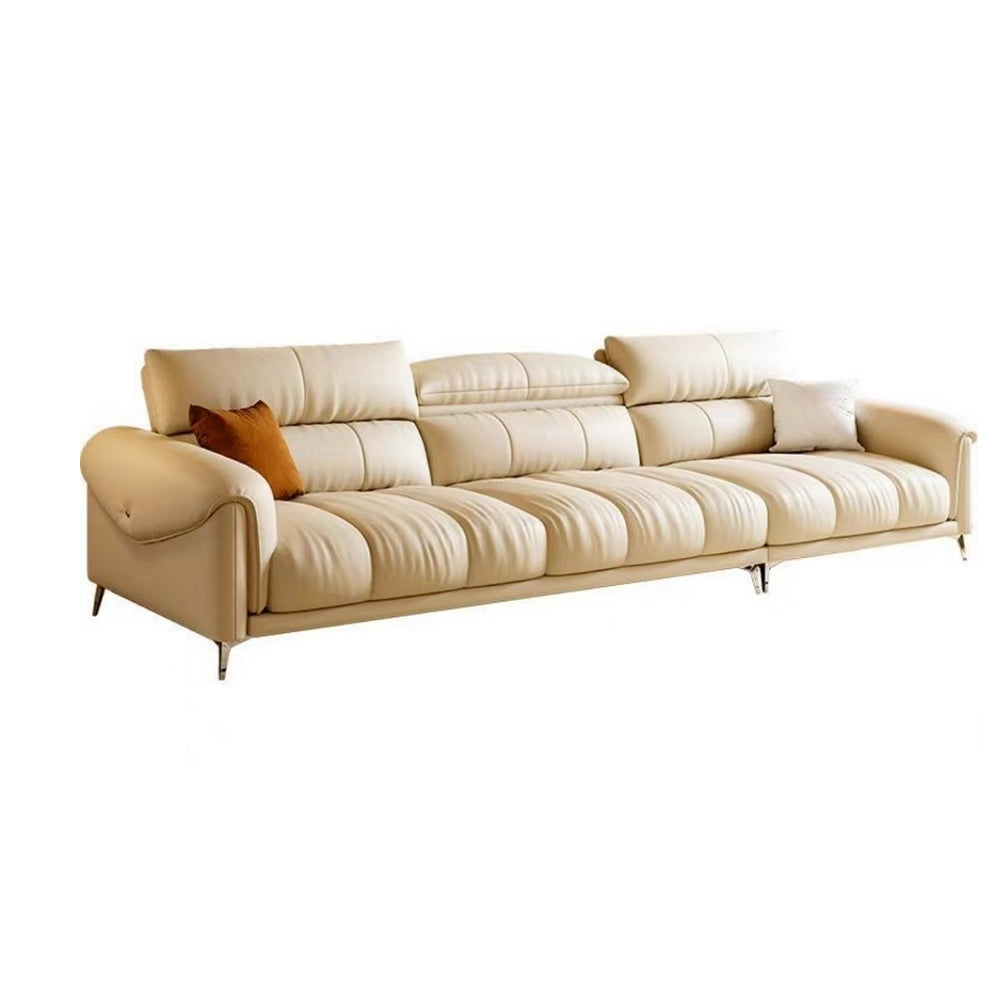 LUXORA S1331 Microfiber Leather Wood Length Fabric Sofa Solid 250/280cm Frame