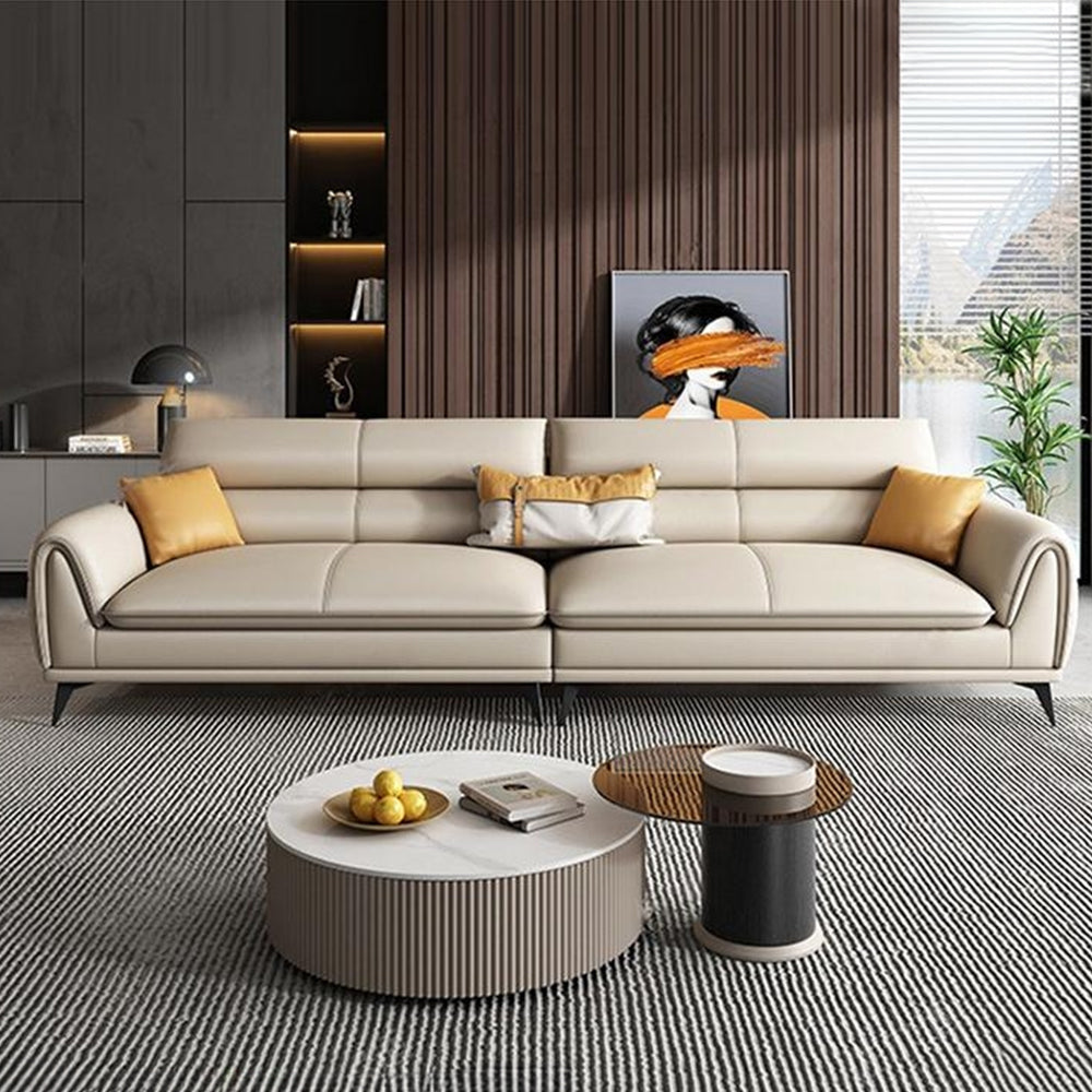 LUXORA S1341 Microfiber Leather 170/210cm Fabric Length Wood Solid Sofa Frame