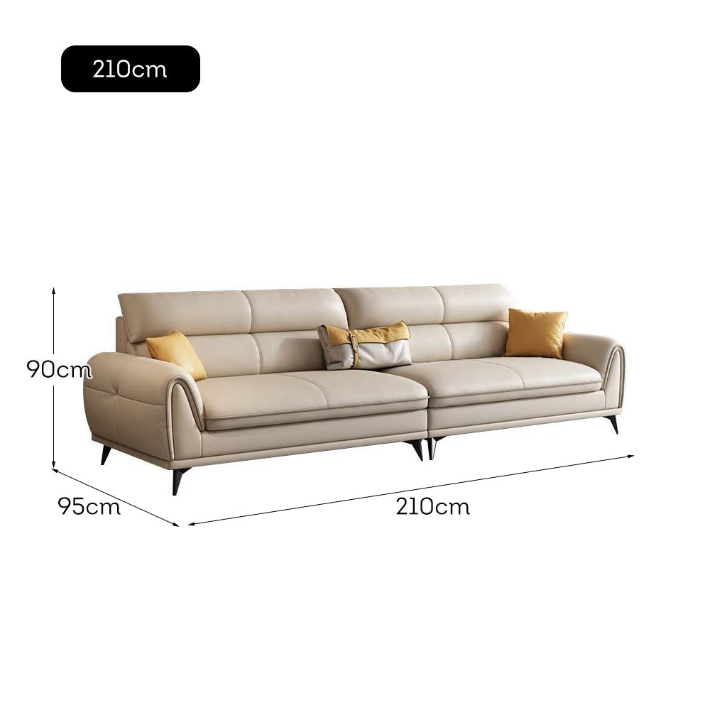 LUXORA S1341 Microfiber Leather 170/210cm Fabric Length Wood Solid Sofa Frame