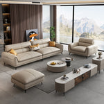 LUXORA S1341 Microfiber Leather 170/210cm Fabric Length Wood Solid Sofa Frame