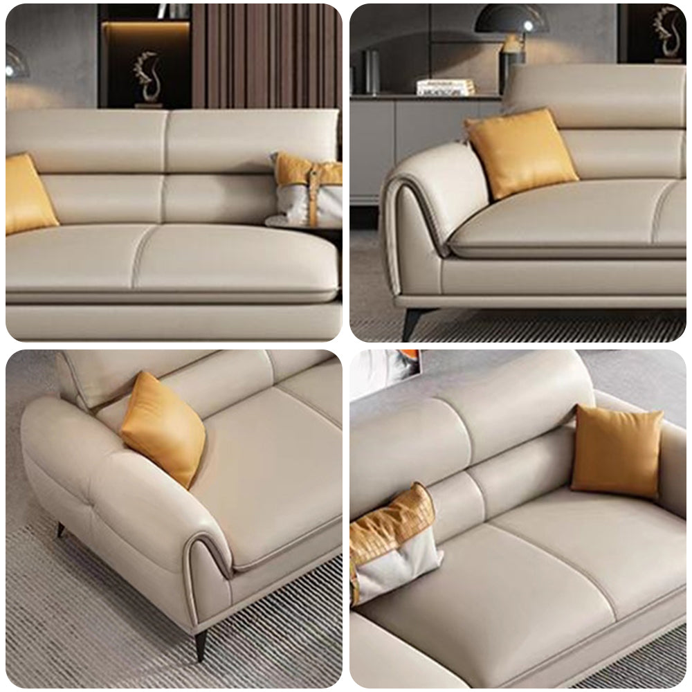 LUXORA S1341 Microfiber Leather 170/210cm Fabric Length Wood Solid Sofa Frame
