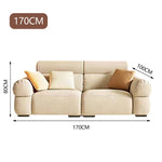 LUXORA S1379 Wood Style Solid Sofa Minimalist Fashionable 170-210cm High-Tech Fabric