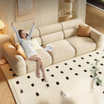 LUXORA S1379 Wood Style Solid Sofa Minimalist Fashionable 170-210cm High-Tech Fabric