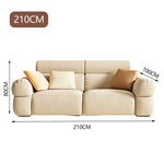 LUXORA S1379 Wood Style Solid Sofa Minimalist Fashionable 170-210cm High-Tech Fabric