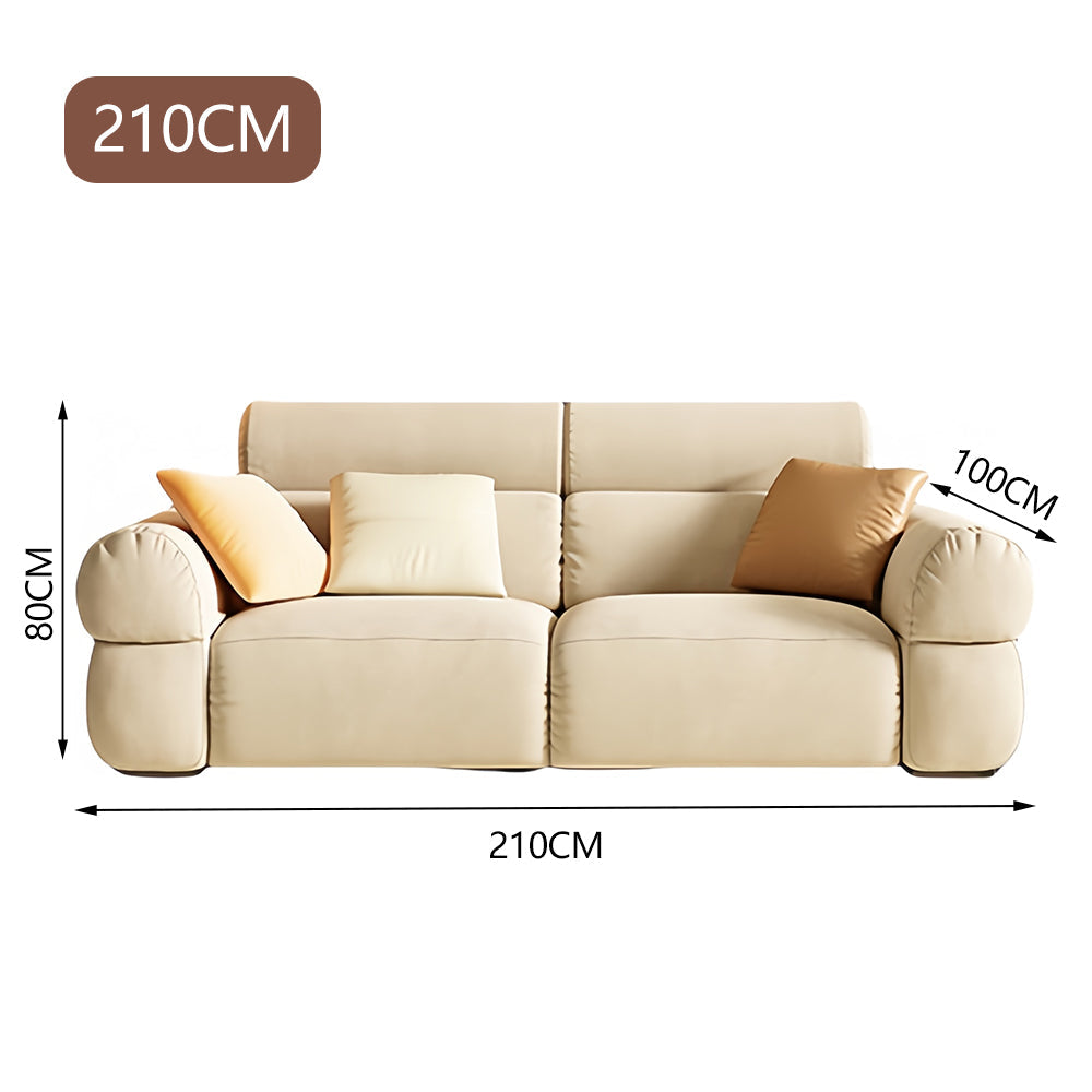 LUXORA S1379 Wood Style Solid Sofa Minimalist Fashionable 170-210cm High-Tech Fabric