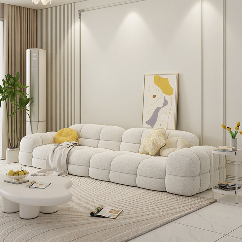 LUXORA S1380 Teddy 230cm Wood Sofa Solid Fashionable Style Minimalist Fabric