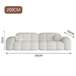 LUXORA S1380 Teddy 230cm Wood Sofa Solid Fashionable Style Minimalist Fabric