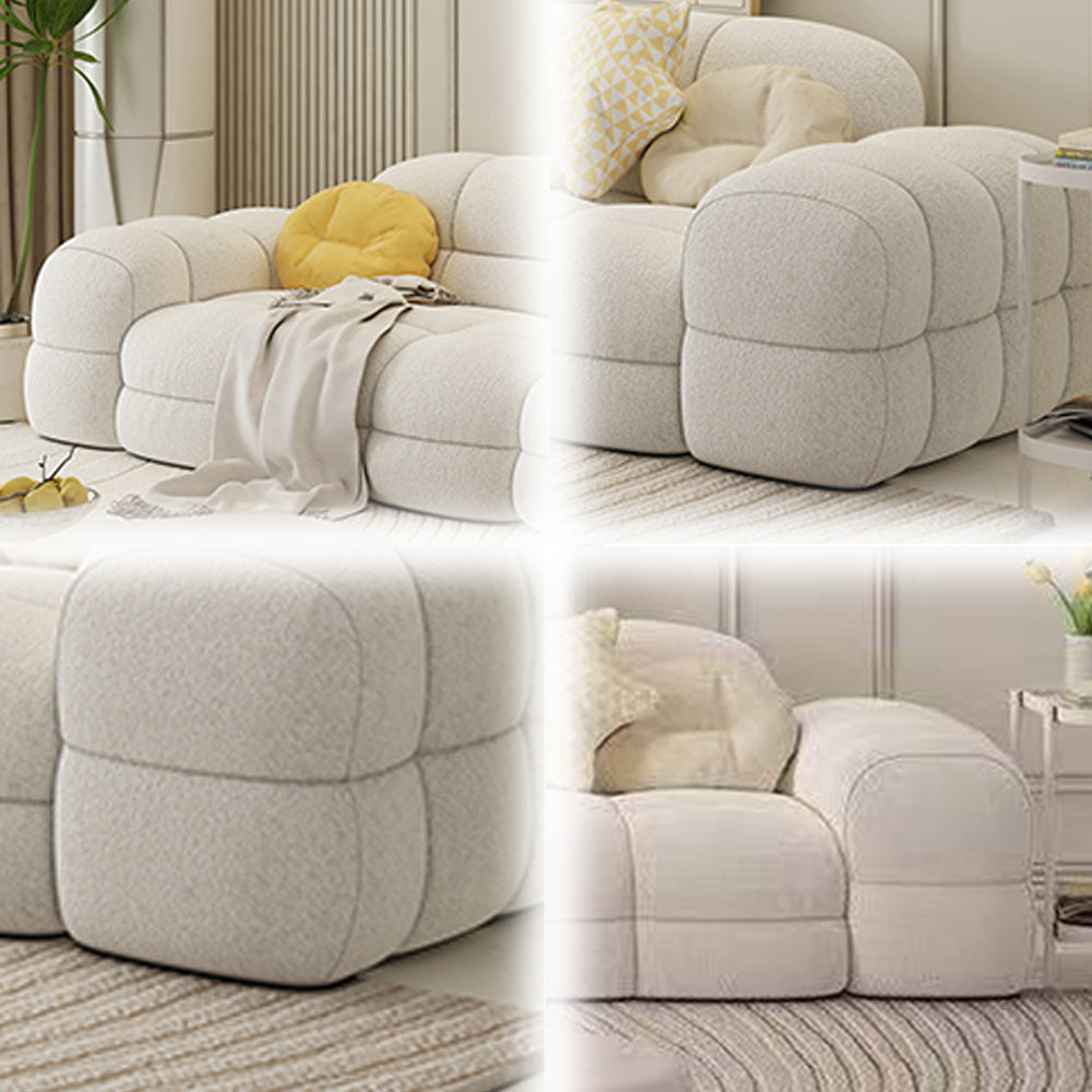 LUXORA S1380 Teddy 230cm Wood Sofa Solid Fashionable Style Minimalist Fabric
