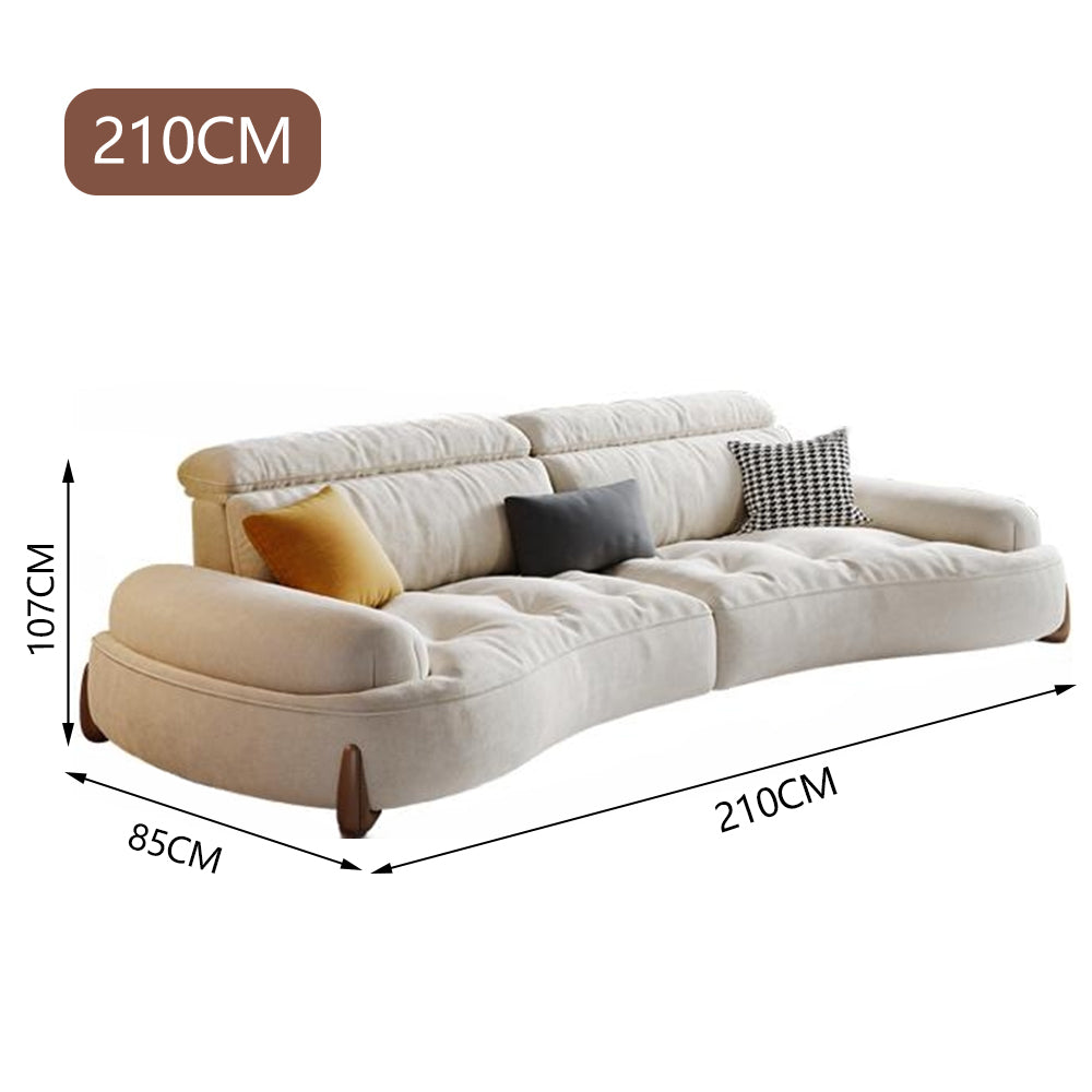 LUXORA S1385 Style High-Tech Wood Fashionable Minimalist Sofa Solid 170-210cm Fabric