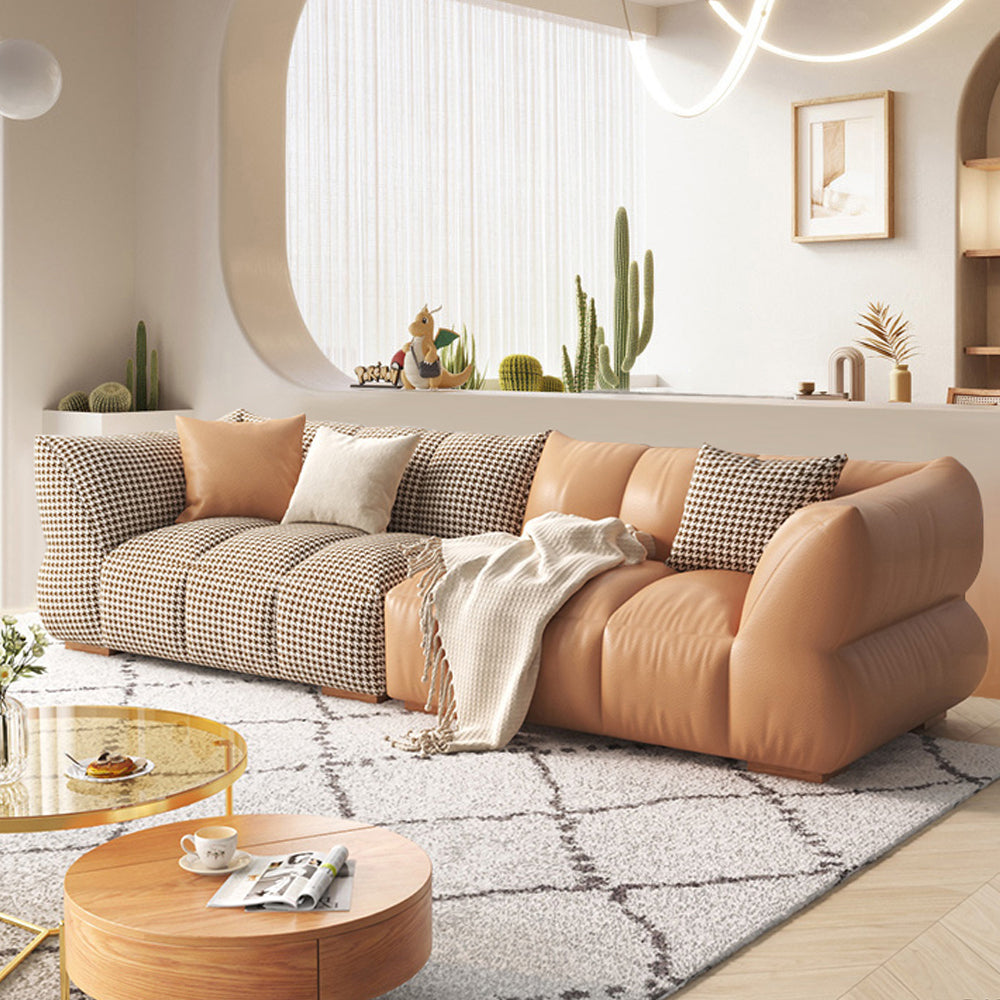 LUXORA S1386 High-Tech Style 170-210cm Wood Minimalist Sofa Solid Fashionable Fabric