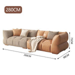 LUXORA S1386 High-Tech Style 170-210cm Wood Minimalist Sofa Solid Fashionable Fabric