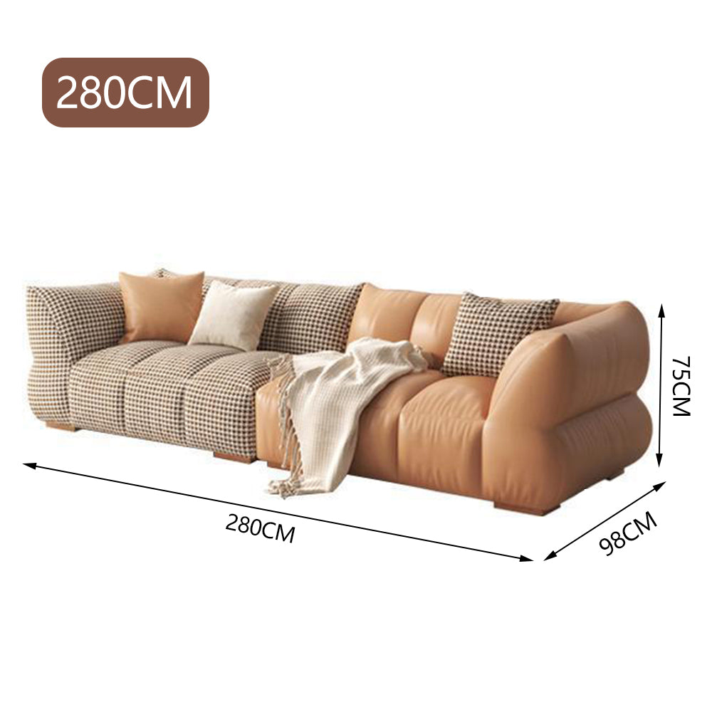 LUXORA S1386 High-Tech Style 170-210cm Wood Minimalist Sofa Solid Fashionable Fabric