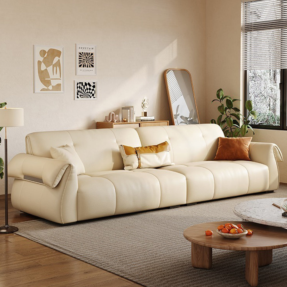 LUXORA S1408 Solid Length Wood Sofa 220/250cm Leather Microfiber Fabric Frame