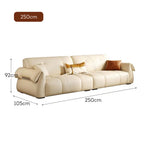 LUXORA S1408 Solid Length Wood Sofa 220/250cm Leather Microfiber Fabric Frame