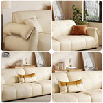 LUXORA S1408 Solid Length Wood Sofa 220/250cm Leather Microfiber Fabric Frame