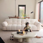 LUXORA S1470 Sofa Solid Style Minimalist 220-240cm Lambswool Fashionable Wood Fabric