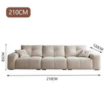 LUXORA S1477 High-Tech Wood 170-210cm Style Sofa Minimalist Fashionable Solid Fabric