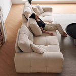 LUXORA S1477 High-Tech Wood 170-210cm Style Sofa Minimalist Fashionable Solid Fabric