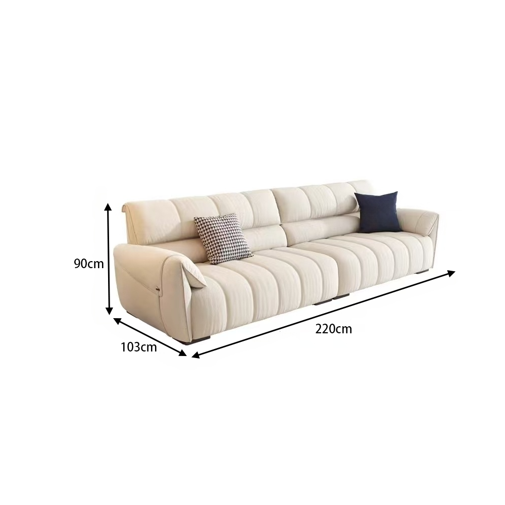 LUXORA S1505 Modern 220CM Minimalist Imported Pine Style Frame Sofa