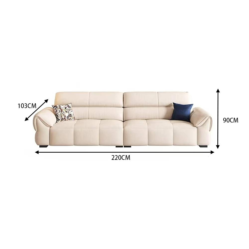 LUXORA S1506 Style Frame Pine Modern 220CM Imported Minimalist Sofa