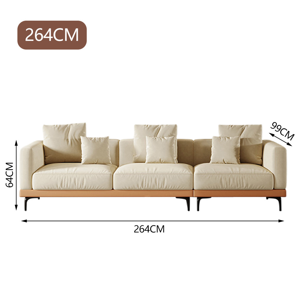 LUXORA S1536 210-240cm Minimalist Sofa Style Matte Solid Fashionable Wood Fabric