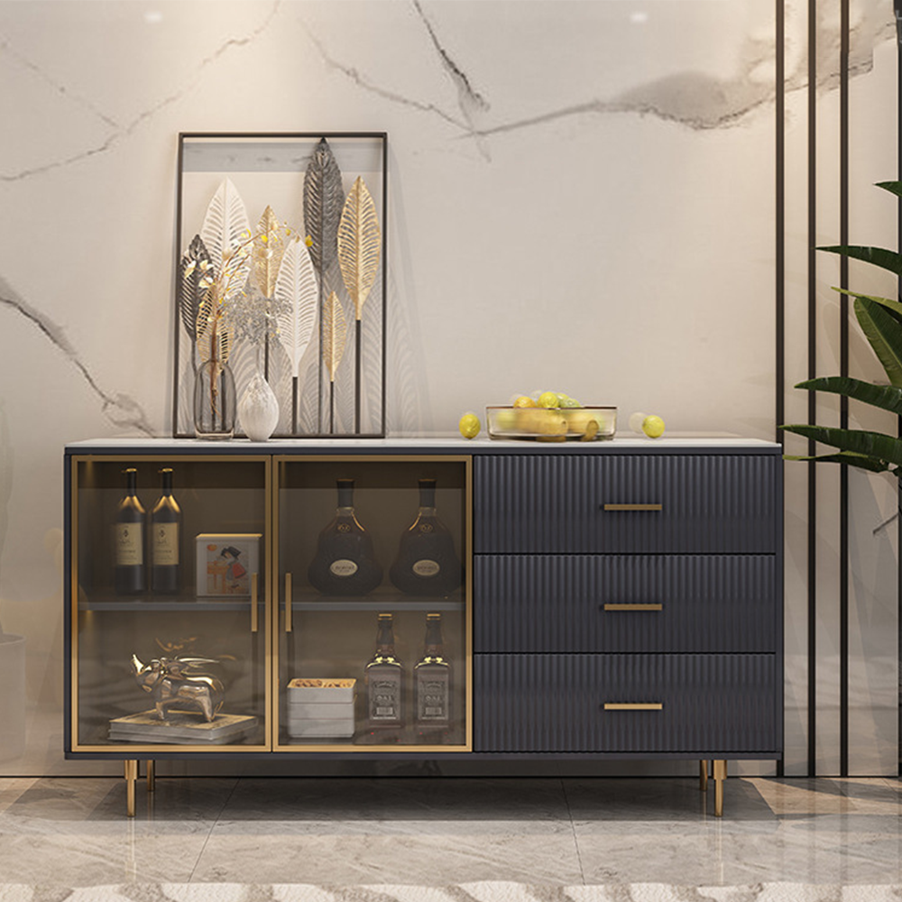 LUXORA SC1002 Modern Rock Countertop Slab 120/150CM Simple Dining Sideboard