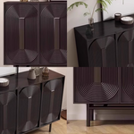 LUXORA SC1017 Modern 140/160CM Wood Countertop Solid Simple Sideboard