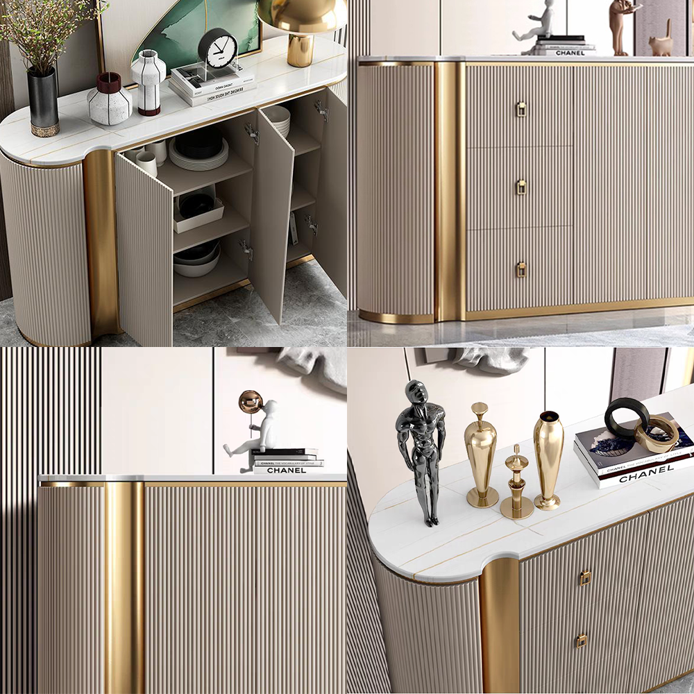 LUXORA SC1030 Style luxury Rock Slate Light Countertop 150CM Sideboard