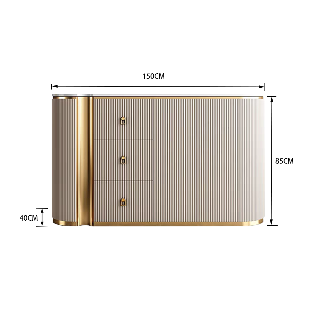 LUXORA SC1030 Style luxury Rock Slate Light Countertop 150CM Sideboard