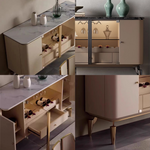 LUXORA SC1031 Dining Countertop 150CM Modern Simple Slab Rock Sideboard