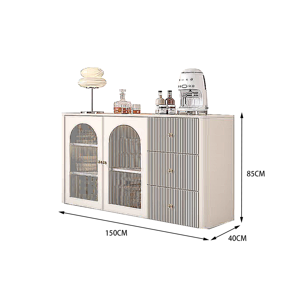 LUXORA SC1033 Simple Cream 150CM Style Modern Sideboard