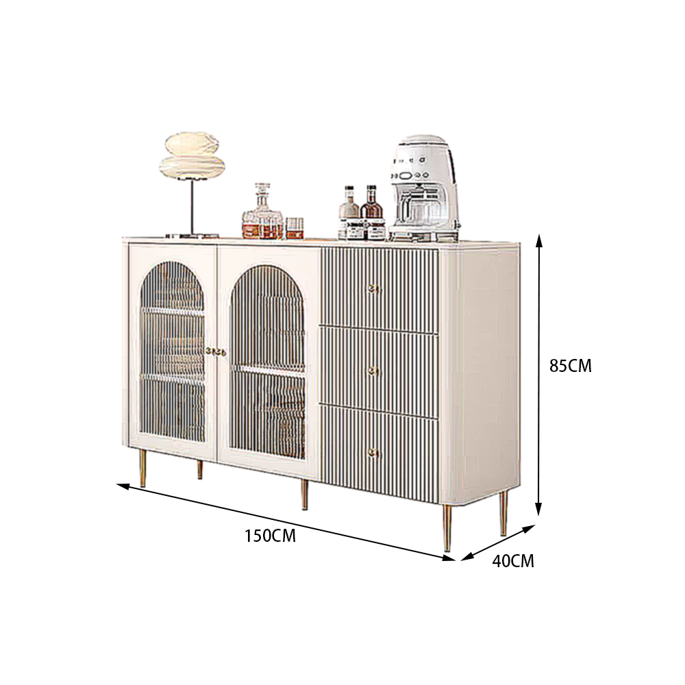 LUXORA SC1037 Dining Modern 150CM Cream Style Simple Sideboard