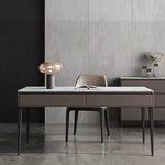 LUXORA WD1003 Office Desk 120/140/160cm Sintered Drawer Stone With Length Tabletop